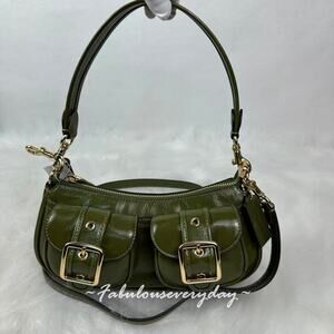 Coach Ashton Bag Shoulder/Crossbody In Leather/Gold/Olive CBJ01 NWT